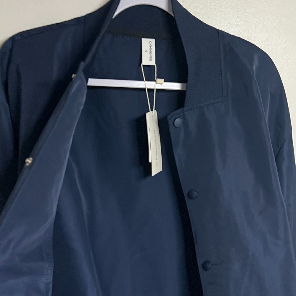Commense Weekend Wishes Bomber Jacket Size S in Navy - Picture 7 of 8